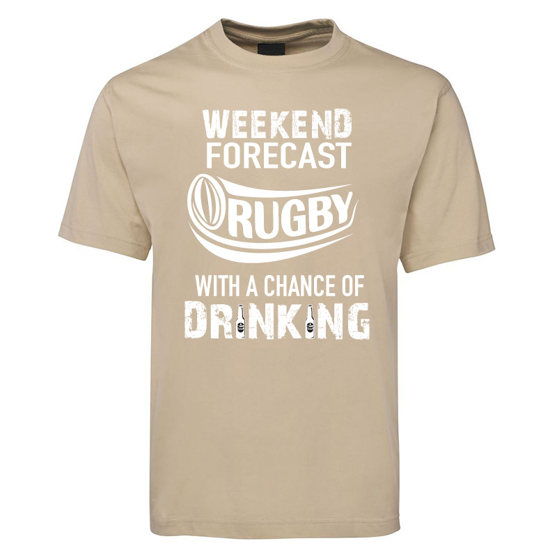 Rugby with a Chance of Drinking T Shirt