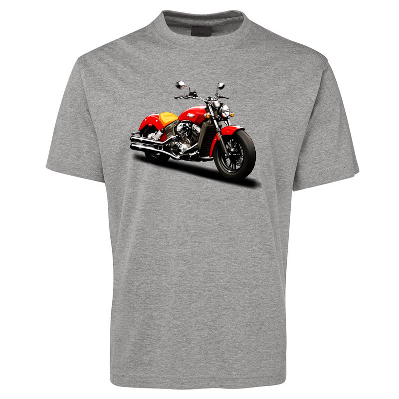 Indian Scout Motorcycle Illustrated T Shirt
